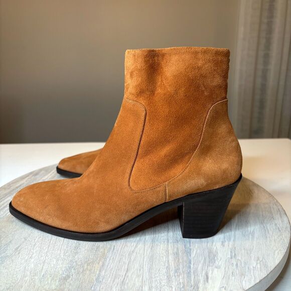 Rag & Bone Women's Axel Mid Boots‎ In Cinnamon Leather Suede $395 Size 8.5 - Picture 3 of 10